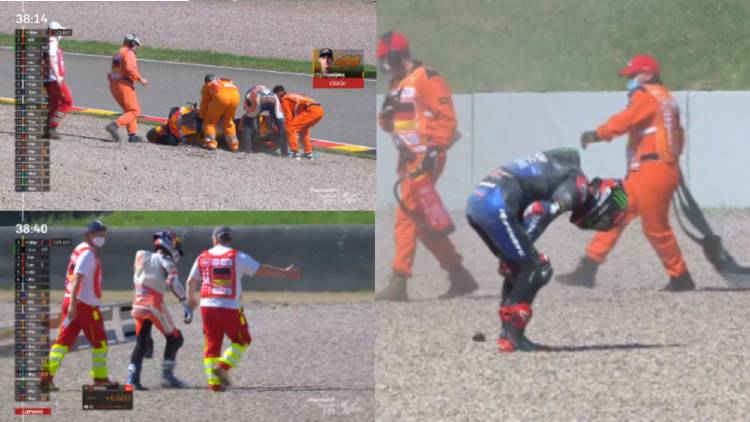 Crash FP1 Sachsenring