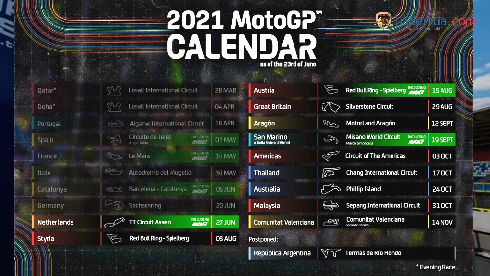 Kalender baru MotoGP 2021 revisi Juni
