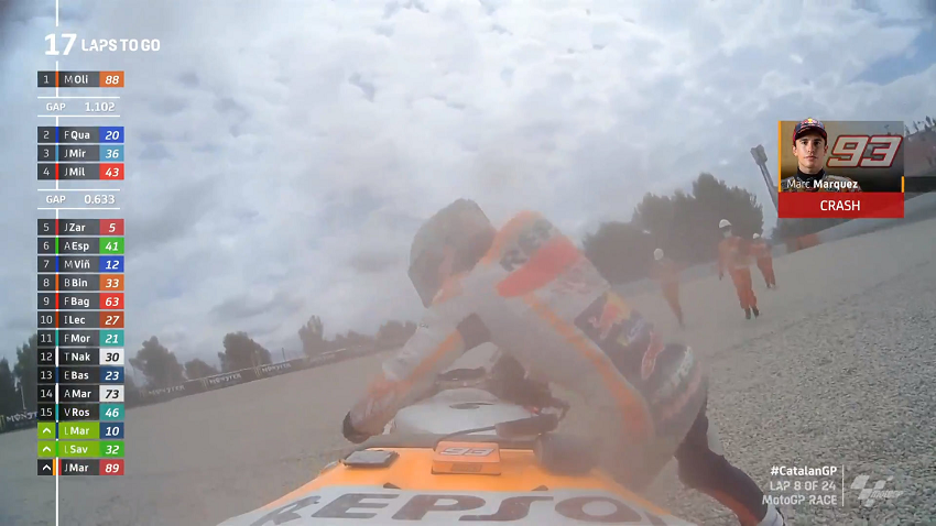 Marc Marquez Crash, DNF Ketiga Berturut-turut 1 Marc Marquez crash 1