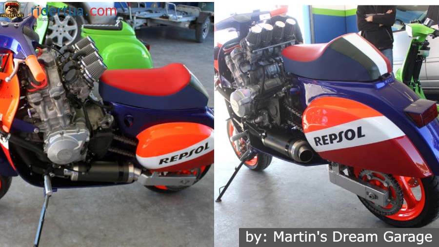 Siapa yang Sanggup Menjinakkan Motor Ini? 1 Vespa Repsol 1000cc