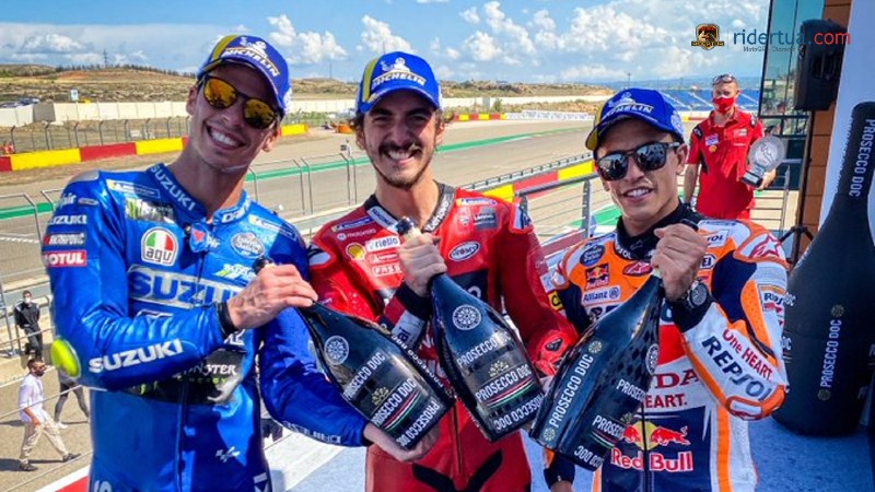 Klasemen Lengkap MotoGP Usai GP Aragon 2021: Pecco Mendekat! 1 Podium Aragon 2021