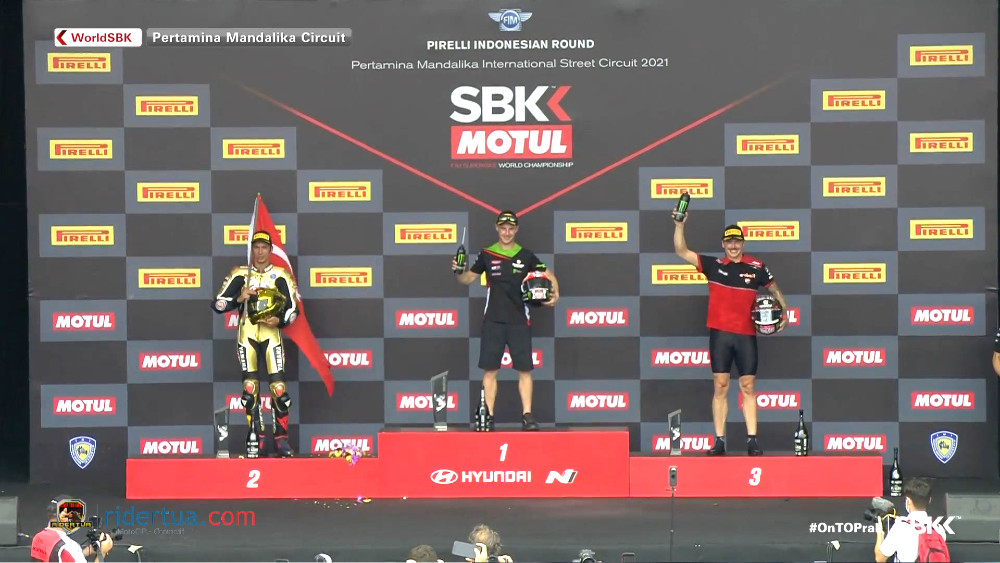 Podium Pertamina Mandalika WSBK Race 1