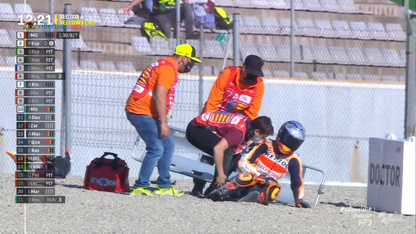 Hasil FP3 MotoGP Valencia: Aleix Tercepat, Rossi Lolos Q2 2 Pol Espargaro Crash Valencia