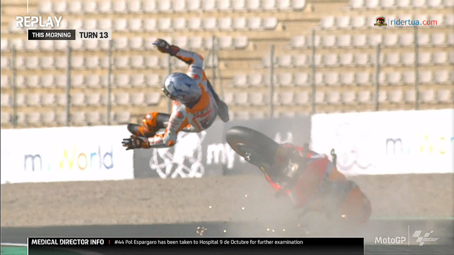 Pol Espargaro crash Valencia1