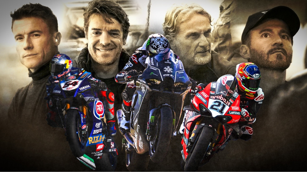 Mantan Pembalap Carl Fogarty Mengkritik Keras Aturan Tekanan Ban di MotoGP 1 Carl Fogarty- Max Biaggi- James Toseland- Carlos Checa