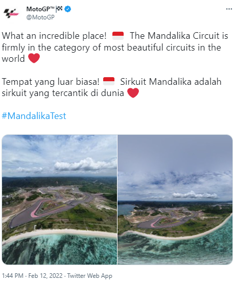 Mandalika Sirkuit Tercantik di MotoGP 2 MotoGP Dorna Mandalika