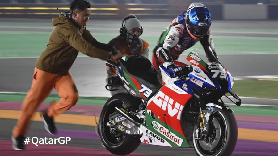 Alex Marquez Qatar Crash