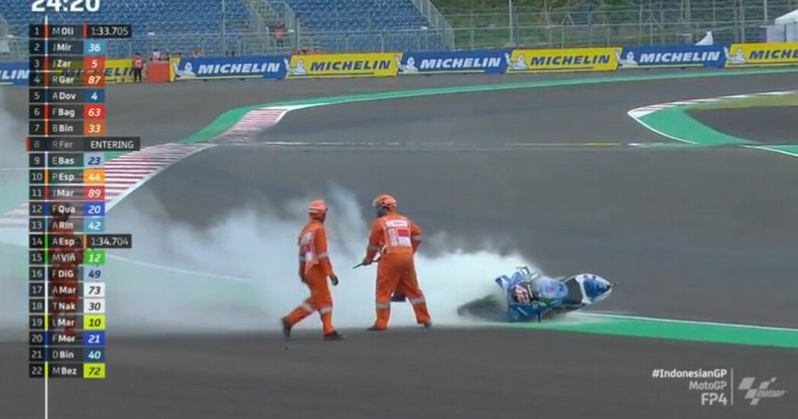 Kaget, Alex Rins: Motorku Terbakar, Lompat, Takut Meledak! 1 Alex Rins motor terbakar