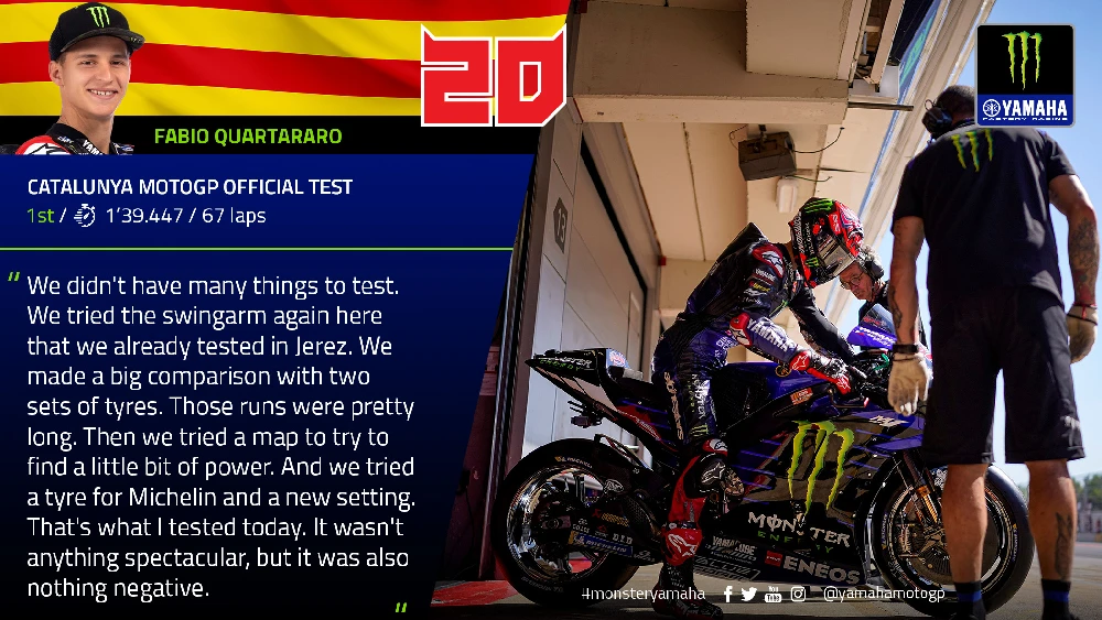Tes Barcelona: Quartararo 'Semakin di Depan' Bagnaia 1 Fabio Quartararo 4