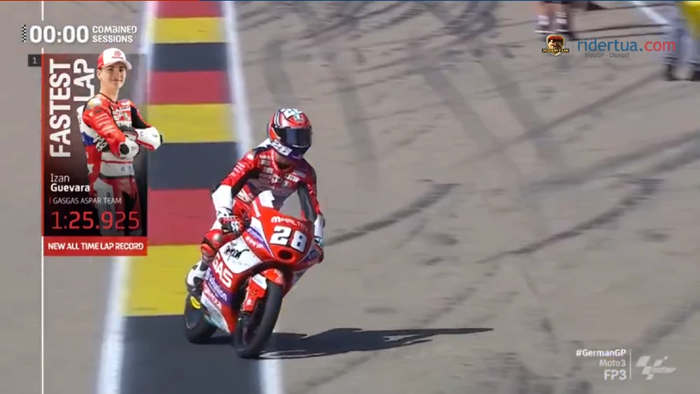 Hasil FP3 Moto3 Jerman 2022: Izan Guevara Pecahkan Rekor 1 Hasil FP3 Moto3 Jerman