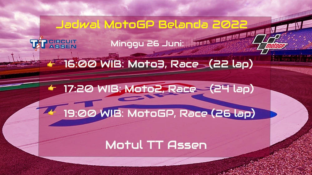 Jadwal MotoGP Belanda 2022 Jadwal MotoGP Belanda 2022