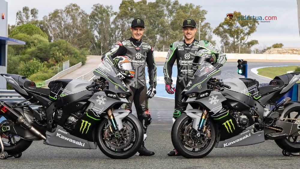 Toprak Razgatlioglu 'Bajak' Insinyur Elektronik Kawasaki Johnny Rea 2 Jonathan Rea dan Alex Lowes - Kawasaki Ninja ZX-10RR 2023