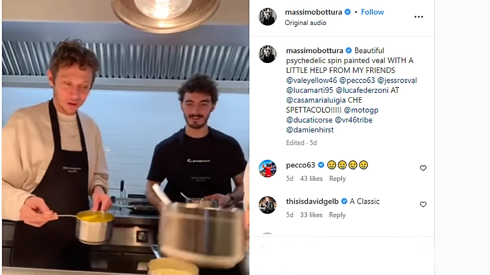 Valentino Rossi dan Pecco Menjadi MasterChef 1 Valentino Rossi - Pecco Bagnaia