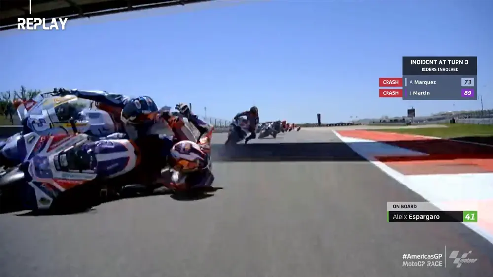 Alex Marquez : Kaki Saya Terjepit Diantara Dua Motor, Kasus Mirip Luca Marini 1 Alex Marquez - Jorge Martin - Race MotoGP Amerika 2023