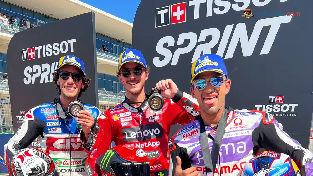 Pecco Bagnaia : Salah Satu Hari Terbaik di MotoGP 1 Pecco Bagnaia - Alex Rins - Jorge Martin