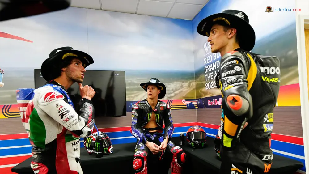 Alex Rins : Mencukur Rambut 3 Teknisi Saya 1 Rins Marini Quarataro Race MotoGP Amerika 2023 1