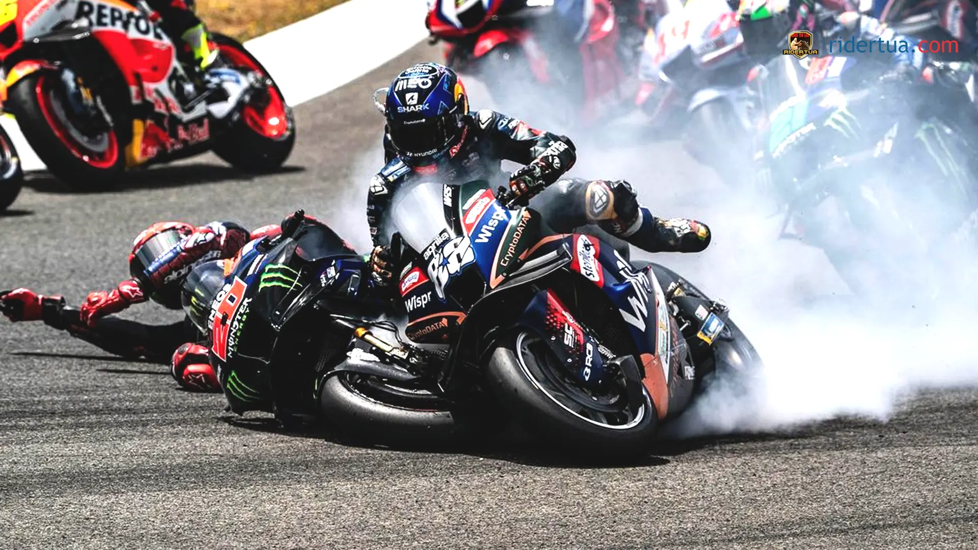 Banyak Crash dan Cedera : 40% Pembalap MotoGP Absen Setidaknya 1 Balapan di Musim 2023 1 Fabio Quartararo Crash