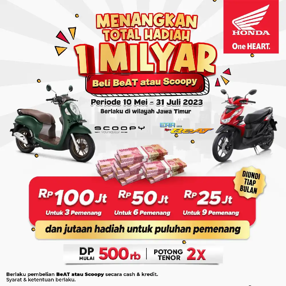 MPM Honda Jatim Hadirkan Promo Berhadiah Total Rp 1 Miliar! 1 Honda Promo MPM Honda Jatim
