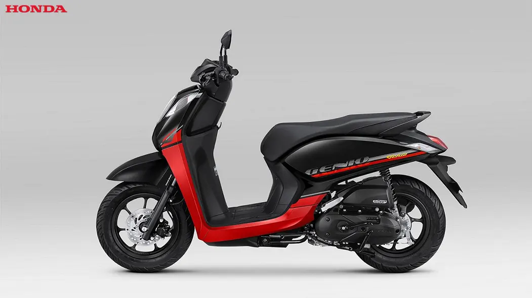 New Honda Genio 2023 Radiant Red Black New Honda Genio Hadir Lebih Bergaya dan Stylish dengan Warna dan Striping Baru