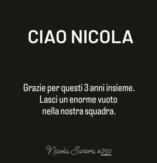 Ciao Nicola Ciao Nicola