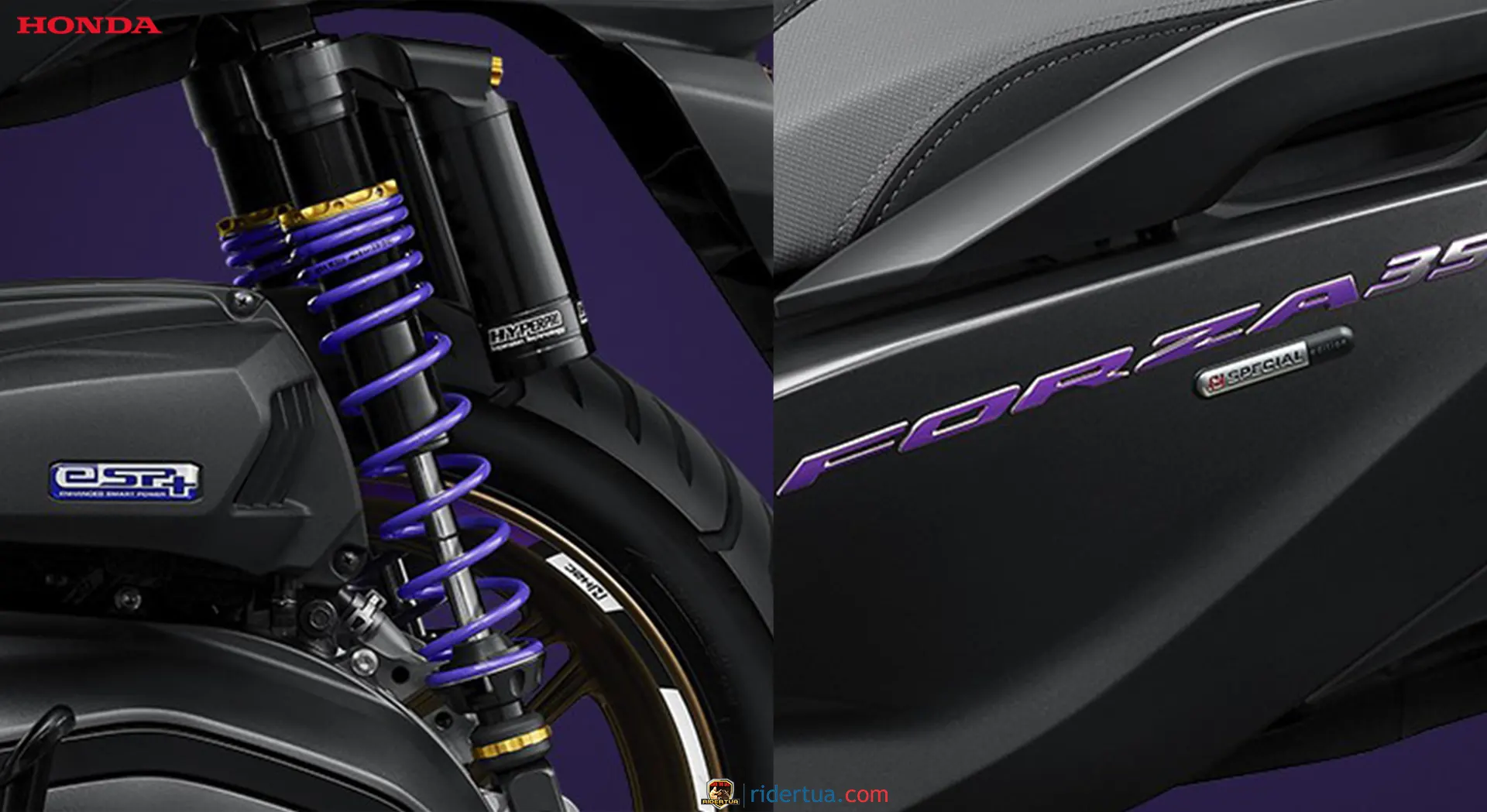 Honda Forza 350 Dark Gravity Special Edition Details Honda Forza 350 Dark Gravity Special Edition, Suspensinya Keren Banget!