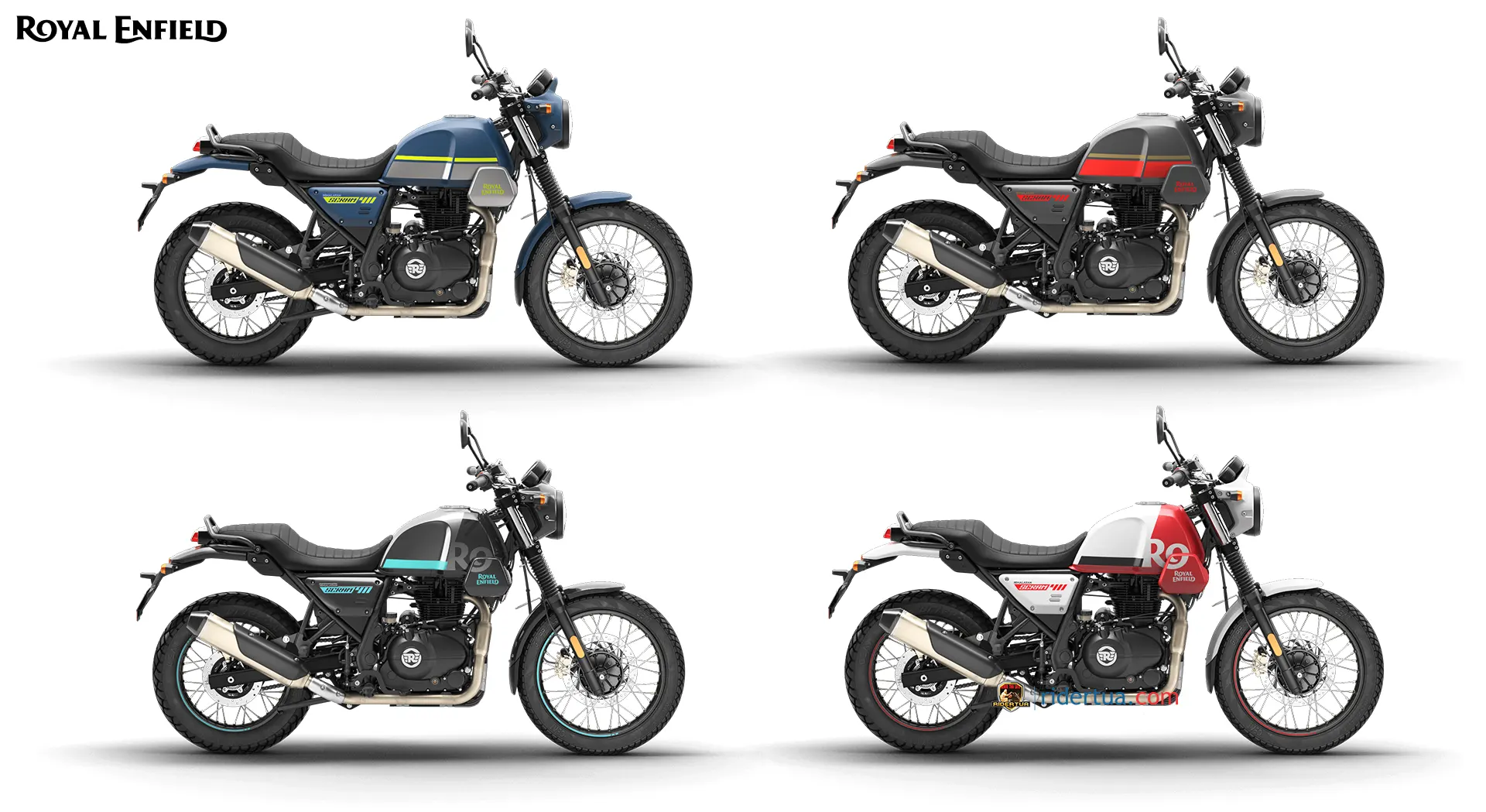 Royal Enfield Scram 411 2023 Colors Royal Enfield Scram 411 2023, Motor 400cc Satu Silinder Bercitra Scrambler dan Crossover