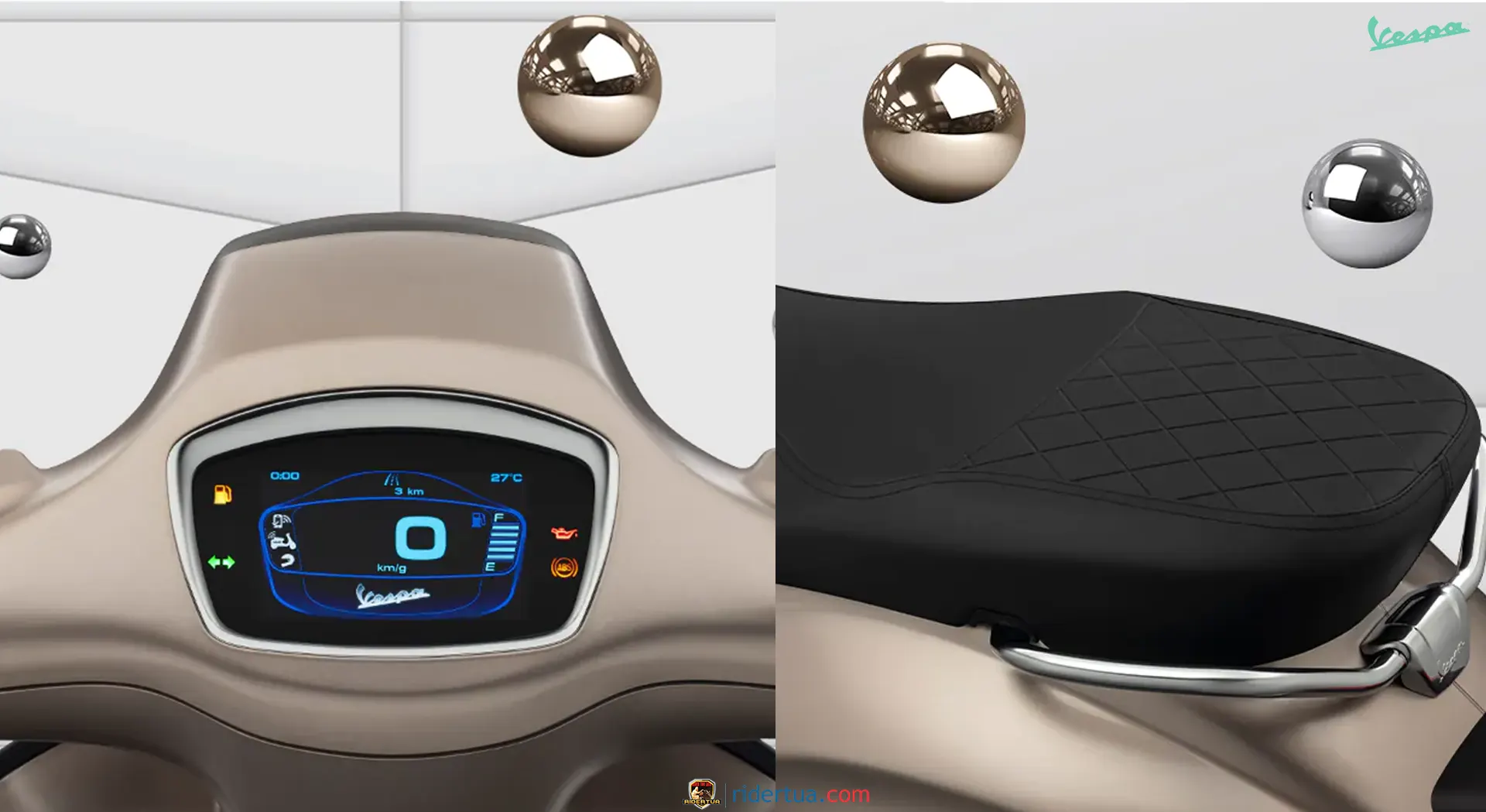 Vespa Sprint S 150 Speedometer & Jok Mewah! Vespa Sprint S 150 di Jepang Mendapat Sentuhan Warna Matte Bronze dan Matte Black