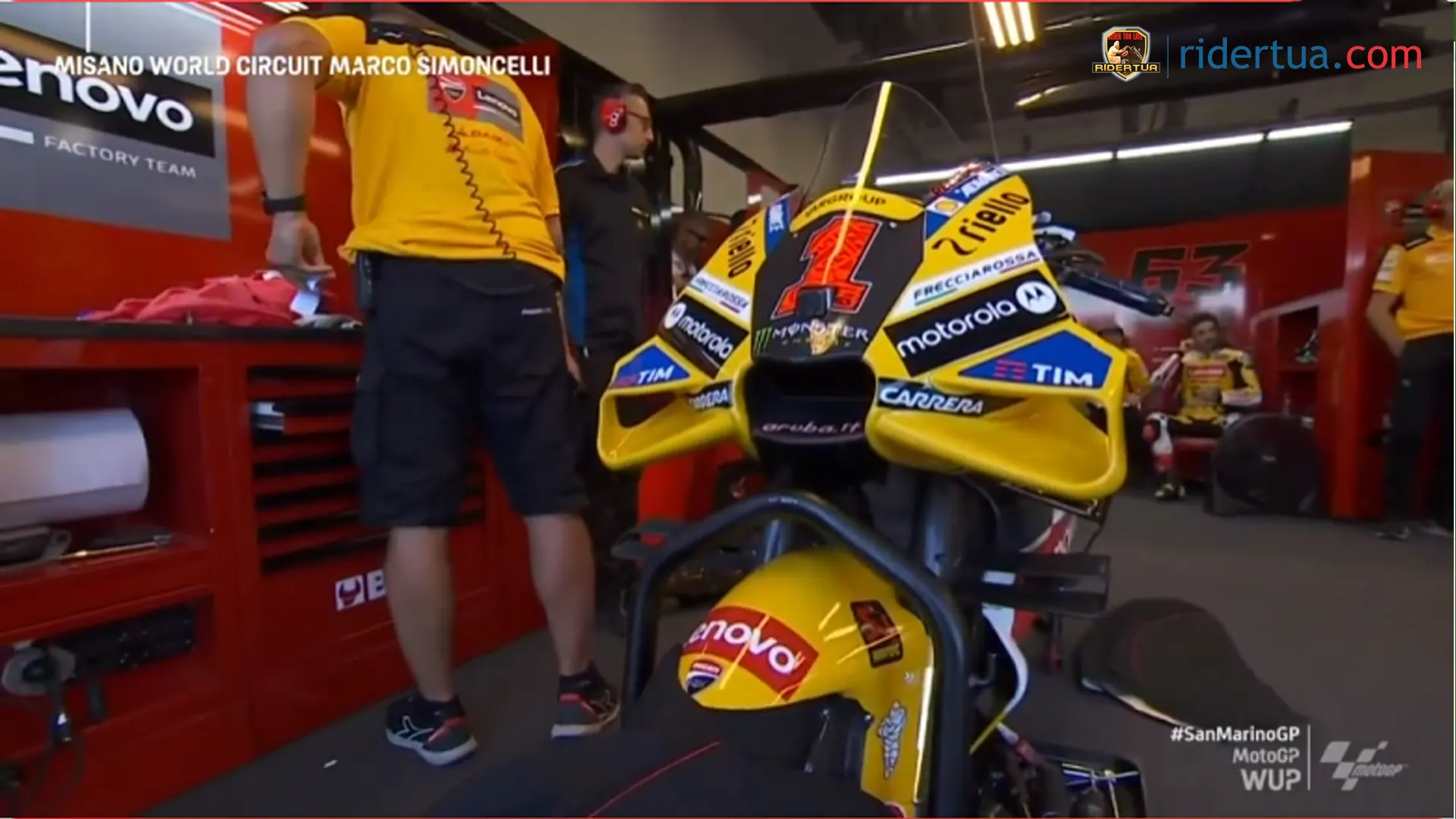 Livery Khusus Tim Resmi Lenovo di GP Misano : Giallo Ducati 1 Pecco Bagnaia Ducati New Livery Misano