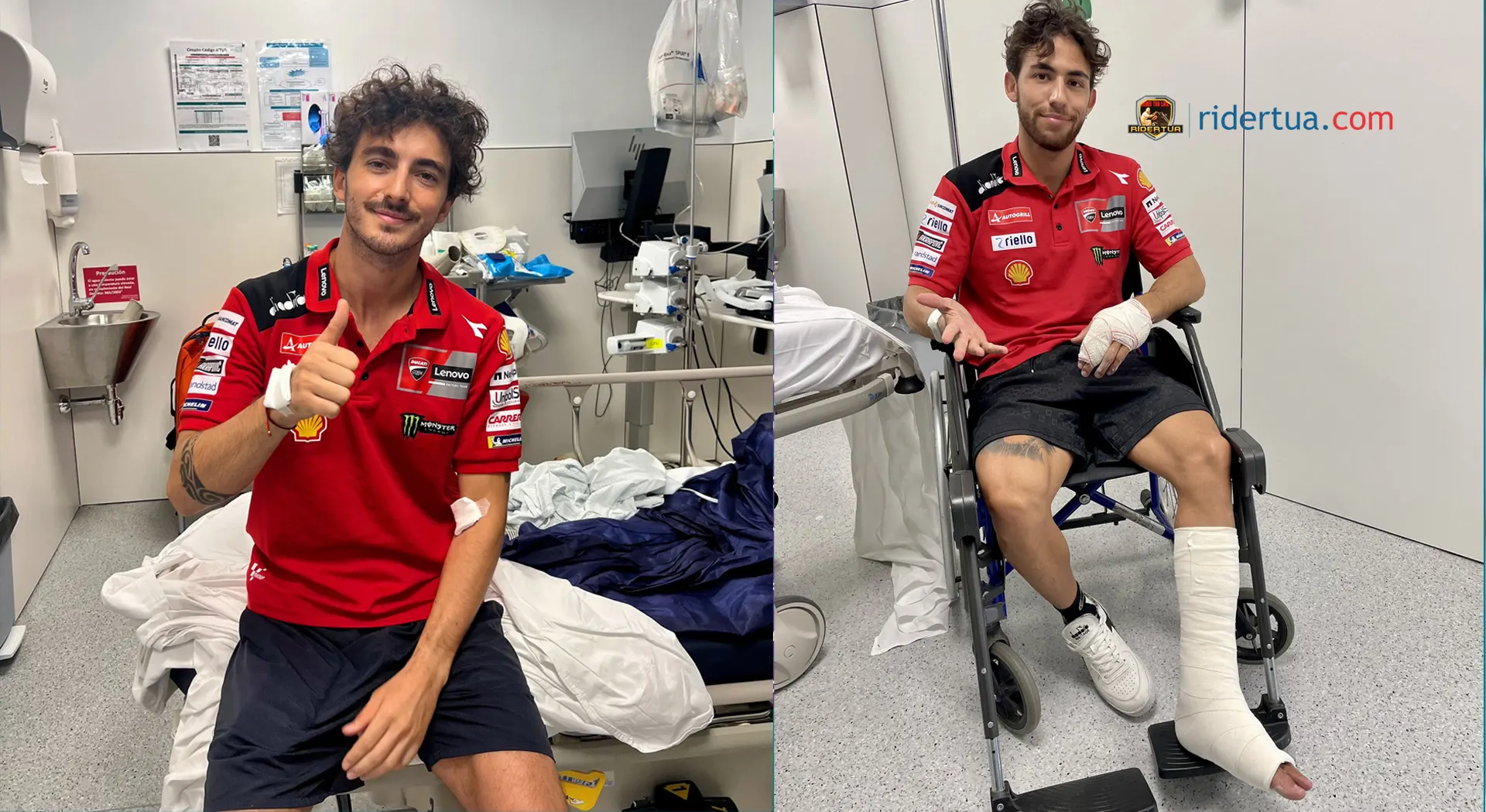 Pecco Bagnaia : Terjatuh untuk Bangkit Kembali 1 Pecco Bagnaia - Enea Bastianini - Cedera - Crash Catalunya Lap-1