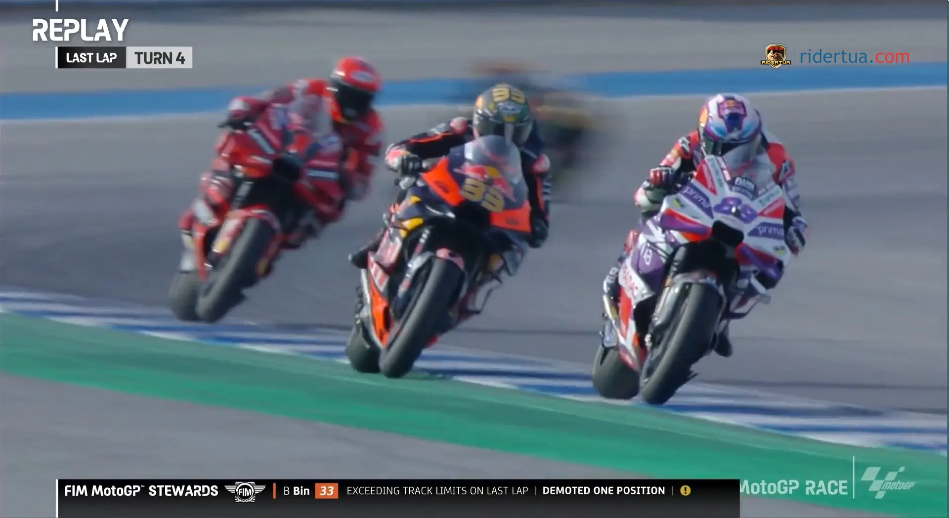 Brad Binder : Mengambil Risiko Terlalu Banyak pada Lap Terakhir 1 Martin - Binder - Pecco