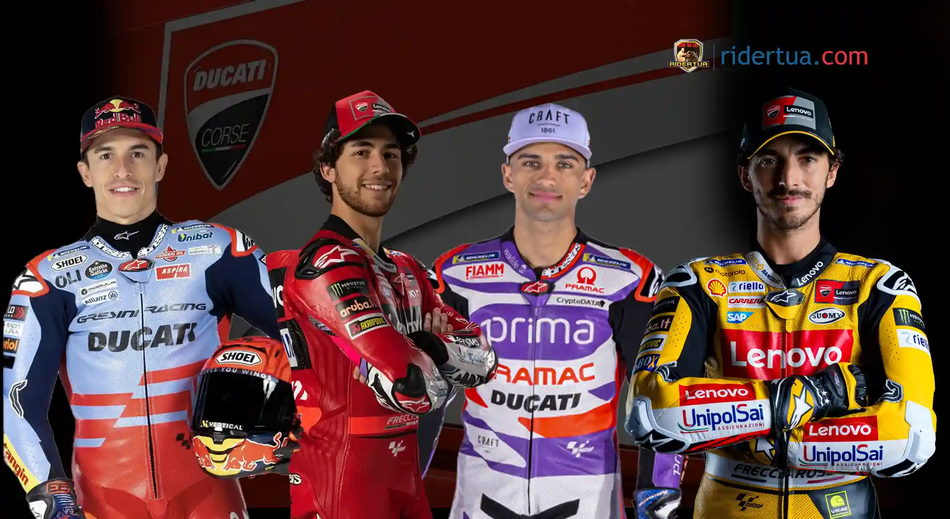 Davide Tardozzi: I Was Confused When Asked Who Pecco Bagnaia's Partner Was 1 Pecco Bagnaia - Jorge Martin - Enea Bastianini - Marc Marquez