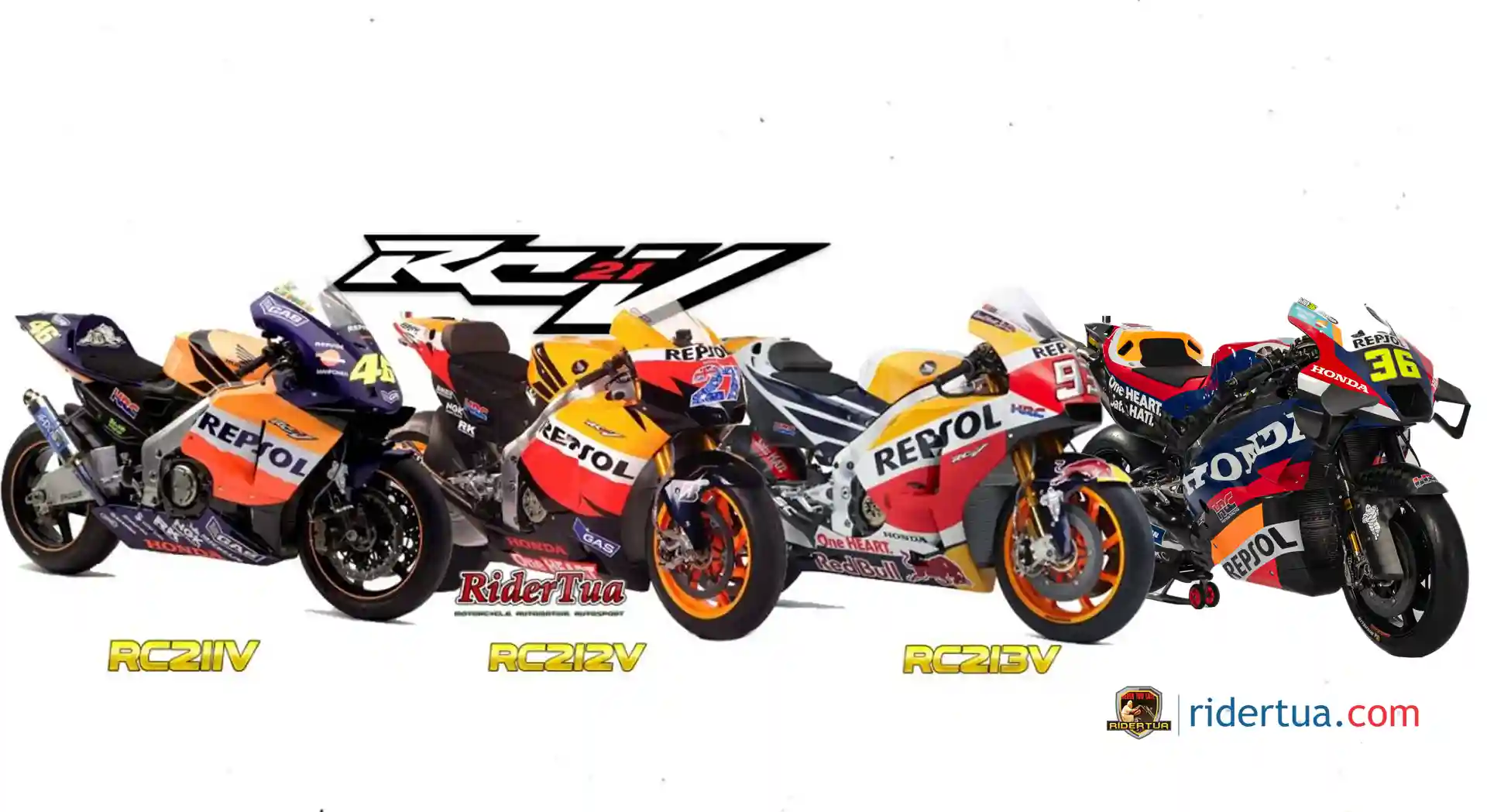 Kisah Kembalinya Warna HRC Setelah Honda RC211V : Valentino Rossi Pembalap Honda yang Juara Dunia dengan Mesin V5 1 Honda RC211V - RC212V- RC213V