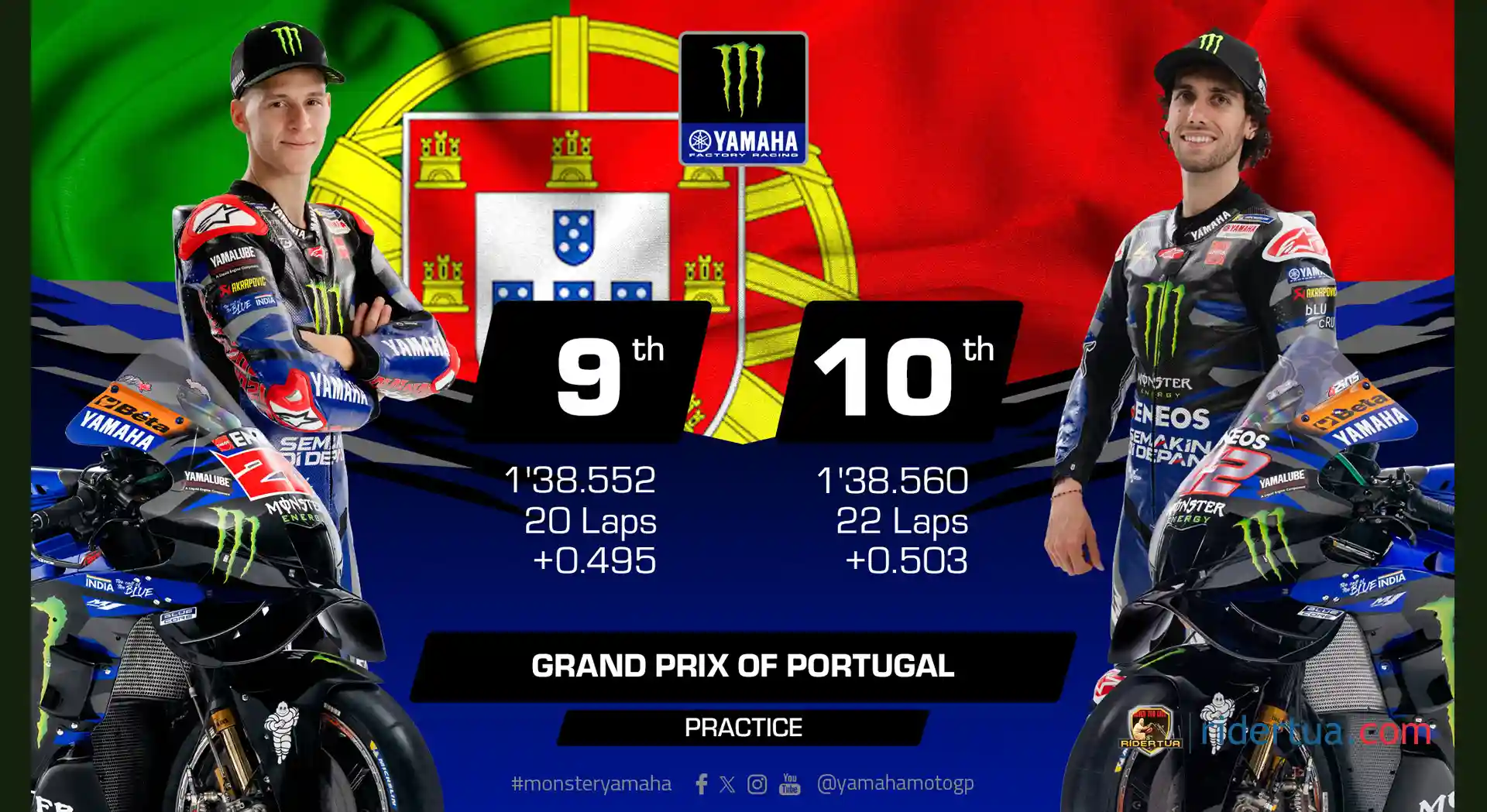 Barrier-Free Yamaha Duo Q2 Portuguese GP: Extraordinary Achievement 1 Duo Yamaha Langsung Masuk Q2 GP Portugal - Pencapaian Luar Biasa