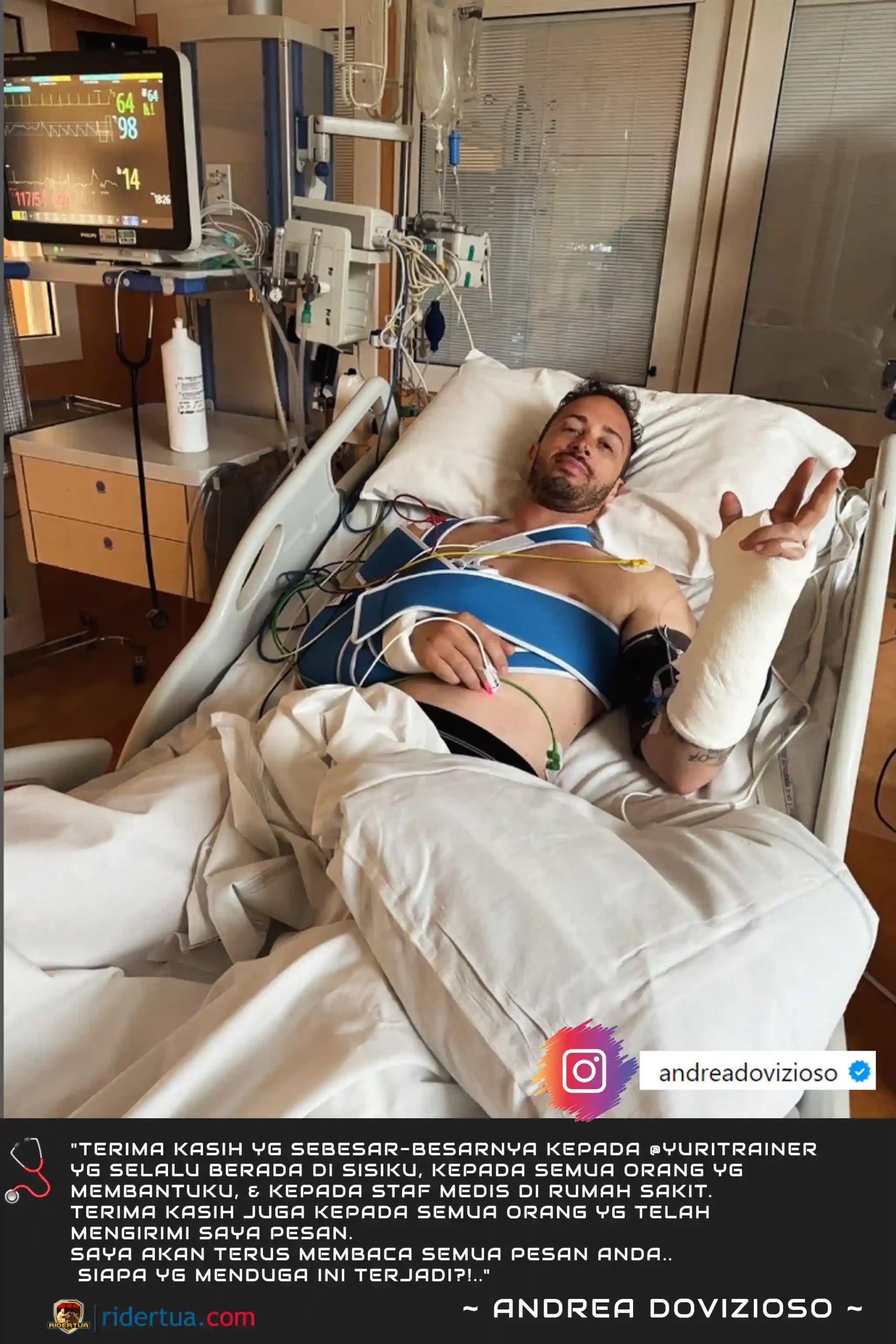Andrea Dovizioso Dibawa Ke Rumah Sakit Setelah Mengalami Kecelakaan Motorcross 1 Andrea Dovizioso cedera