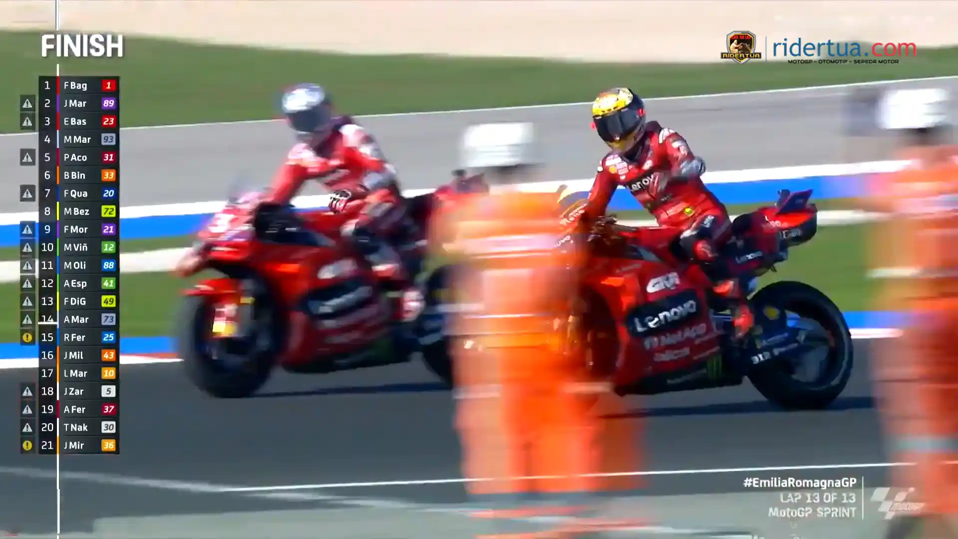 Hasil Sprint Race MotoGP Emilia Romagna 2024 1 Hasil Sprint Race MotoGP Emilia Romagna 2024