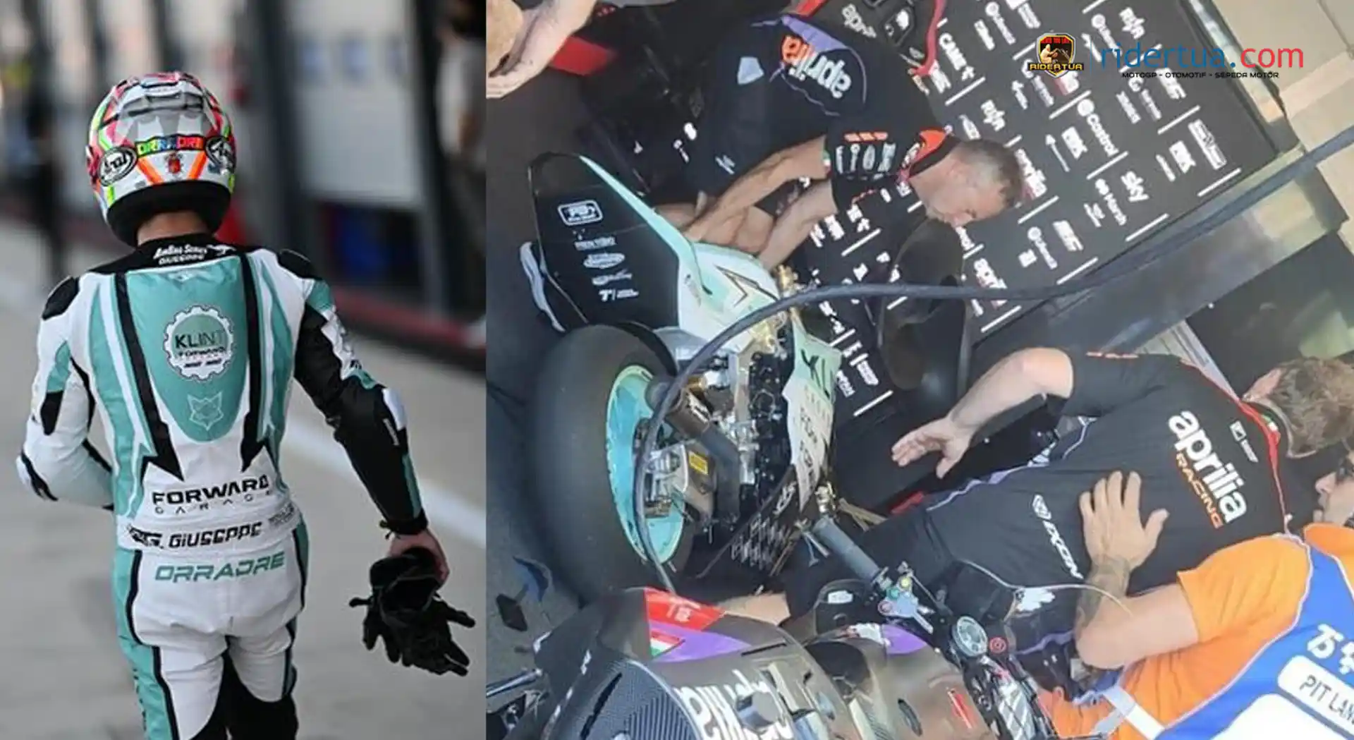 Insiden Motor 'Nyelonong' di Garasi Aprilia di MotoGP Misano 1 Insiden Motor Nyelonong di Garasi Aprilia di MotoGP Misano