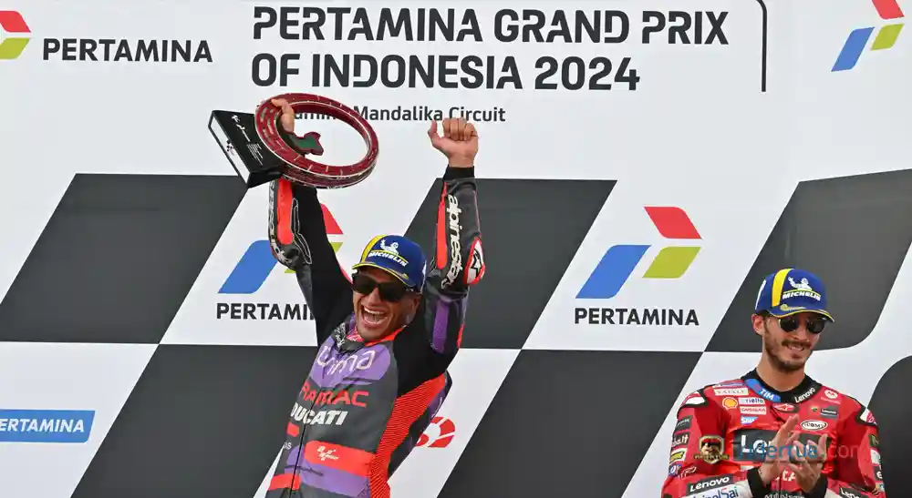 Gigi Dall'Igna : Martin Tak Terbendung, Bagnaia Gigih Bertarung, Bastianini Kurang Beruntung 1 Jorge Martin