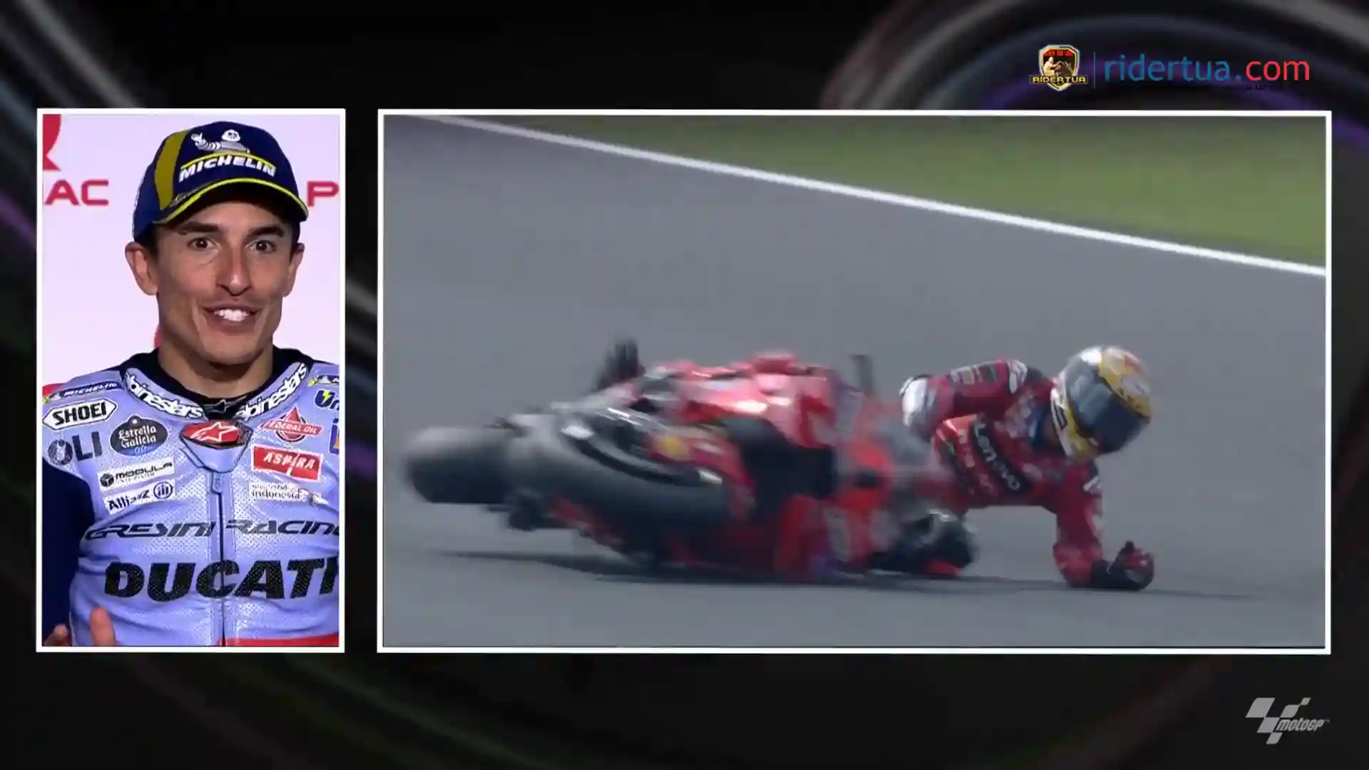 Marc Marquez : Sebenarnya Saya Merasakan Hal yang Sama Seperti yang Dialami Pecco 1 Marc Marquez - Pecco Crash