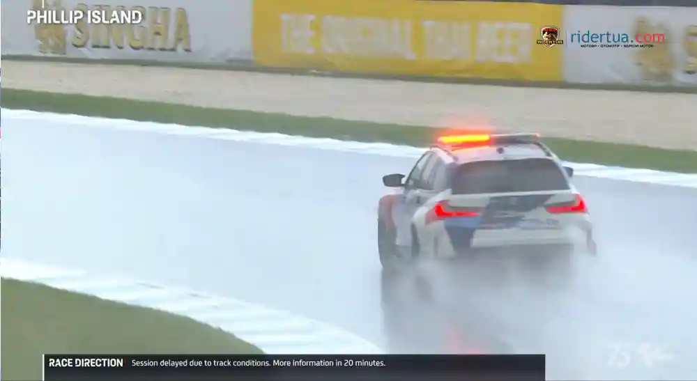 FP1 MotoGP Australia Tertunda: Hujan Deras dan Insiden Safety Car 2 MotoGP Australia - Safety Car
