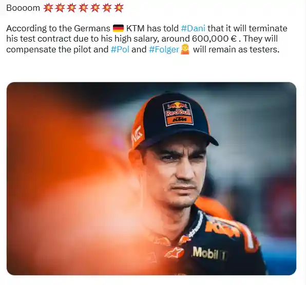 Dani Pedrosa Dihentikan Kontraknya Sebagai Tes Rider KTM, Benarkah? 2 Dani Pedrosa - KTM