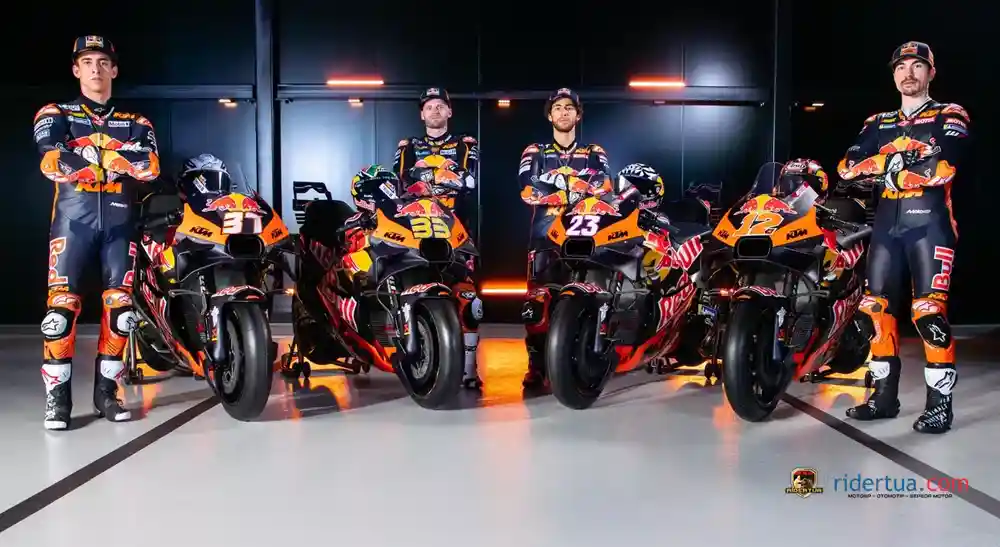 Red Bull KTM Luncurkan 4 Motor 'Plek-Ketiplek' untuk MotoGP 2025 1 Red Bull KTM - Pedro Acosta - Brad Binder - Enea Bastianini - Maverick Vinales
