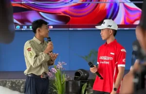 Pembalap AHRT Gerry Salim Ikut Meramaikan HDC Tour di SMK Muhammadiyah 1 Kepanjen Gerry Salim
