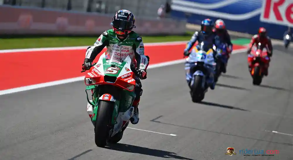 Bos Aprilia : Peraturan Harus Direvisi Agar Start Balapan Tidak Kacau Lagi Seperti di MotoGP Amerika 2 Johann Zarco - Alex Marquez