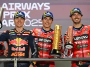 Pecco Bagnaia : Dari P11 ke P2 Saya Mengorbankan Banyak Grip Podium MotoGP Qatar 2025 - Maverick Vinales - Marc Marquez - Pecco Bagnaia