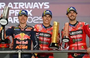 Pecco Bagnaia : Dari P11 ke P2 Saya Mengorbankan Banyak Grip Podium MotoGP Qatar 2025 - Maverick Vinales - Marc Marquez - Pecco Bagnaia