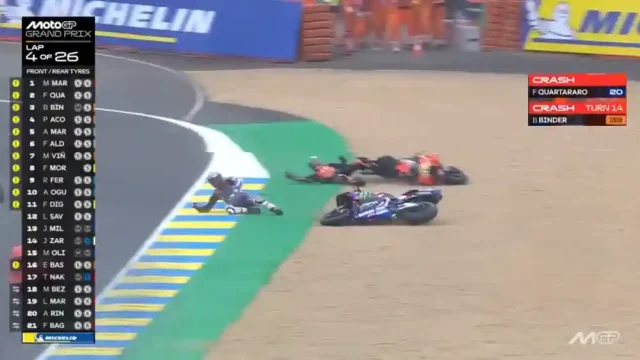 Brad Binder - Fabio Quartararo Crash