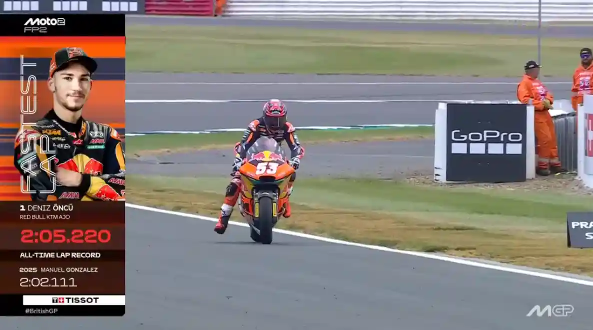 Hasil FP2 Moto2 Inggris 2025: Deniz Oncu Tercepat 1 Hasil FP2 Moto2 Inggris 2025