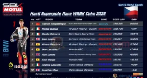 Hasil Superpole Race WSBK Ceko 2025