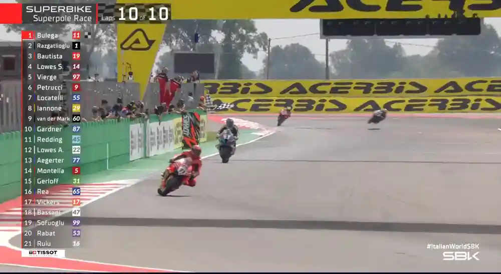 Hasil Superpole Race WSBK Italia 2025: Bulega Menang 1 Hasil Superpole Race WSBK Italia 2025
