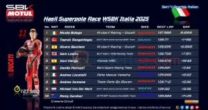 Hasil Superpole Race WSBK Italia 2025